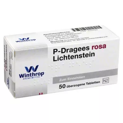 P DRAGEES rosa, 50 stk