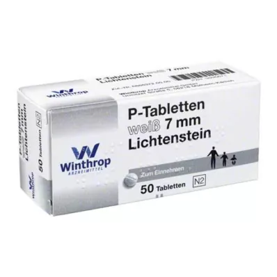 P TABLETTEN hvit 7 mm stigning, 50 stk