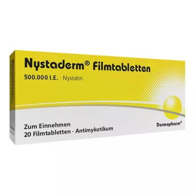 NYSTADERM Filmdrasjerte tabletter, 20 stk NYSTADERM Filmdrasjerte tabletter, 20 stk