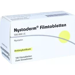 NYSTADERM Filmdrasjerte tabletter, 100 stk