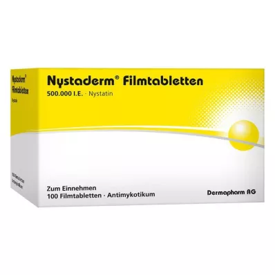 NYSTADERM Filmdrasjerte tabletter, 100 stk NYSTADERM Filmdrasjerte tabletter, 100 stk