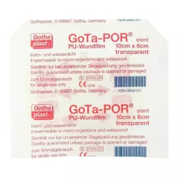 GOTA-POR PU Sårfilm 10x6 cm sterilt plaster, 1 stk