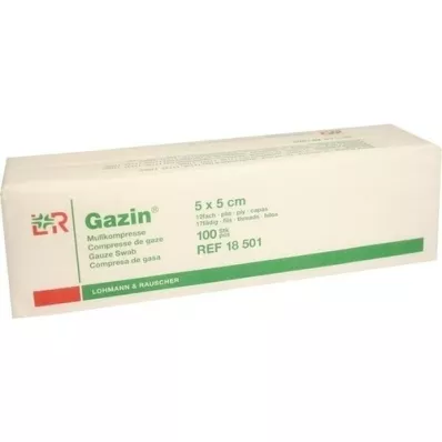 GAZIN Gasbind komp.5x5 cm usteril 12x Op, 100 stk