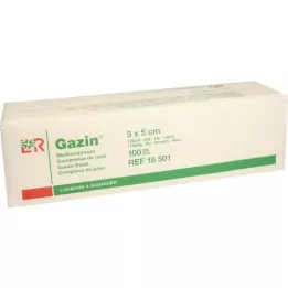 GAZIN Gasbind komp.5x5 cm usteril 12x Op, 100 stk