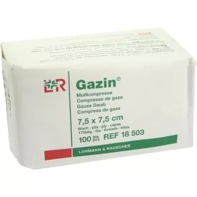 GAZIN Gaze komp.7,5x7,5 cm usteril 8x Op, 100 stk
