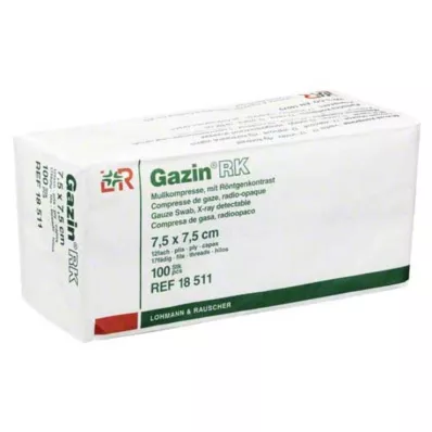 GAZIN Gaze komp.7,5x7,5 cm usteril 12x RK, 100 stk