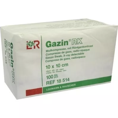 GAZIN Gasbind komp.10x10 cm usteril 12x RK, 100 stk