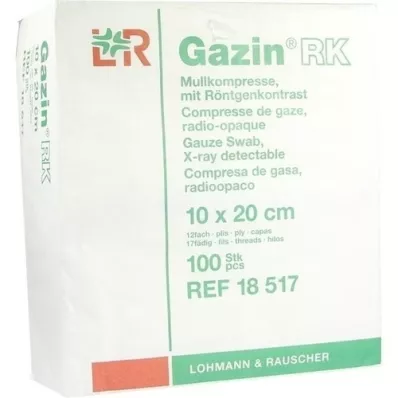 GAZIN Gasbind komp.10x20 cm usteril 12x RK, 100 stk