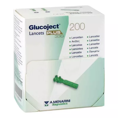 GLUCOJECT Lancetter PLUS 33 G, 200 stk
