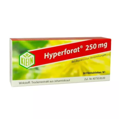 HYPERFORAT 250 mg filmdrasjerte tabletter, 30 stk HYPERFORAT 250 mg filmdrasjerte tabletter, 30 stk