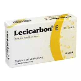 LECICARBON E CO2 Laxans suppositorier for voksne, 10 stk