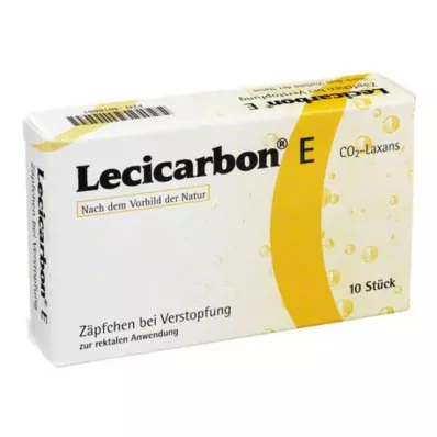 LECICARBON E CO2 Laxans suppositorier for voksne, 10 stk LECICARBON E CO2 Laxans suppositorier for voksne, 10 stk