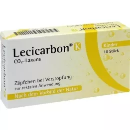 LECICARBON K CO2 Laxans stikkpiller for barn, 10 stk