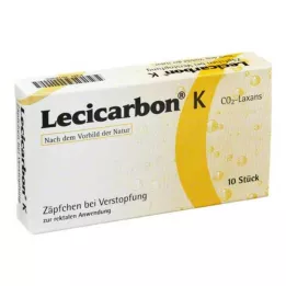 LECICARBON K CO2 Laxans stikkpiller for barn, 10 stk