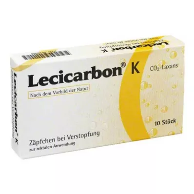 LECICARBON K CO2 Laxans stikkpiller for barn, 10 stk