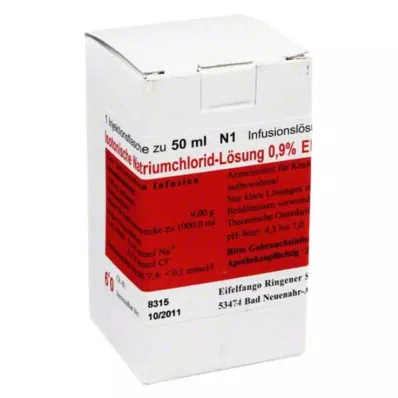ISOTONISCHE NaCl-oppløsning 0,9 % Eifelfango, 50 ml