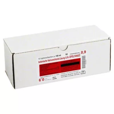 ISOTONISCHE NaCl-oppløsning 0,9 % Eifelfango, 10X100 ml ISOTONISCHE NaCl-oppløsning 0,9 % Eifelfango, 10X100 ml