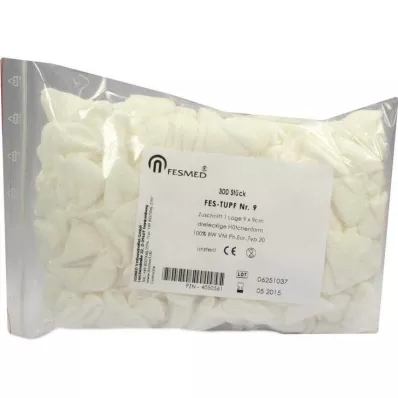 MULLTUPFER FES-TUPF No.9 ikke-steril 1ply.9x9 cm, 300 stk MULLTUPFER FES-TUPF No.9 ikke-steril 1ply.9x9 cm, 300 stk