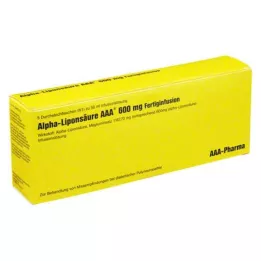ALPHA LIPONSÄURE AAA hetteglass med 600 mg injeksjon, 5X50 ml