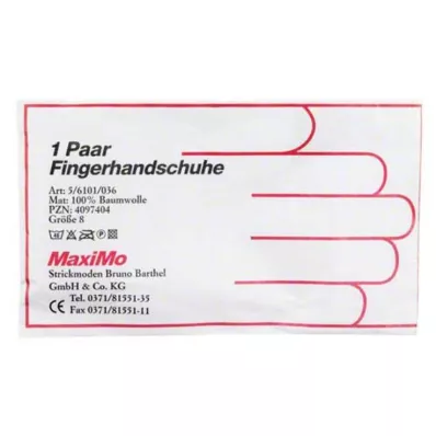 HANDSCHUHE Bomull str. 8 i overlengde, 2 stk