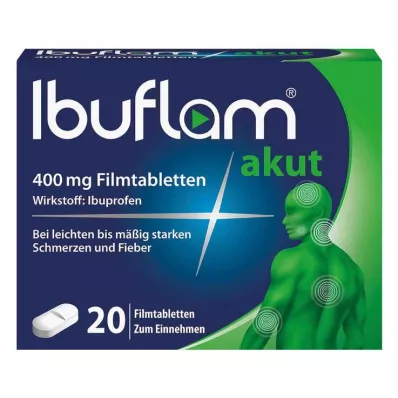 IBUFLAM akutt 400 mg filmdrasjerte tabletter, 20 stk IBUFLAM akutt 400 mg filmdrasjerte tabletter, 20 stk