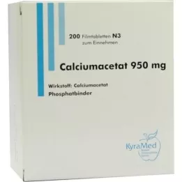 CALCIUMACETAT 950 mg filmdrasjerte tabletter, 200 stk