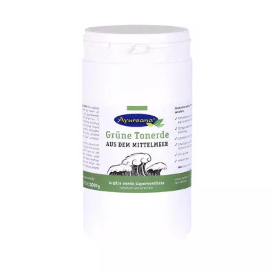 GRÜNE TONERDE Ayursana ekstra fint pulver, 1 kg GRÜNE TONERDE Ayursana ekstra fint pulver, 1 kg