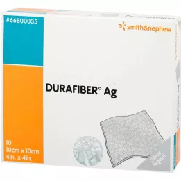 DURAFIBER Ag 10x10 cm bandasje, 10 stk