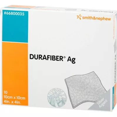 DURAFIBER Ag 10x10 cm bandasje, 10 stk