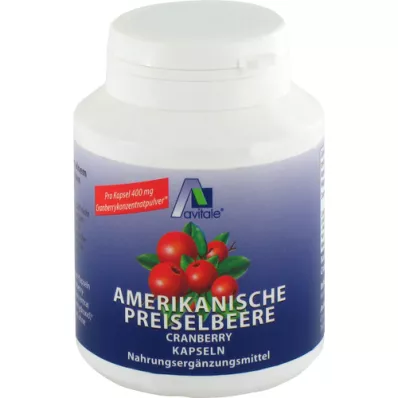 PREISELBEERE American 400 mg kapsler, 100 stk