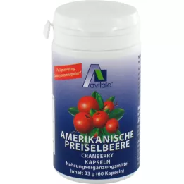 PREISELBEERE American 400 mg kapsler, 60 stk
