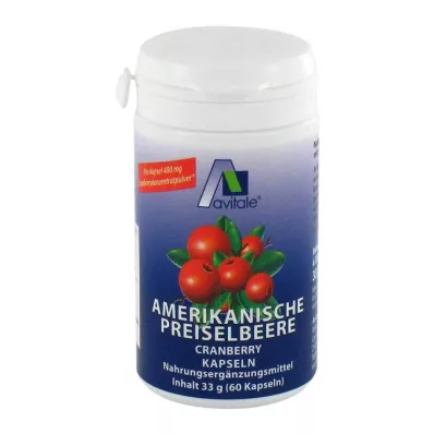 PREISELBEERE American 400 mg kapsler, 60 stk