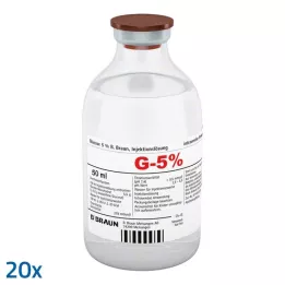 GLUCOSE 5 % B.Braun injeksjonsvæske, oppløsning, 20X50 ml