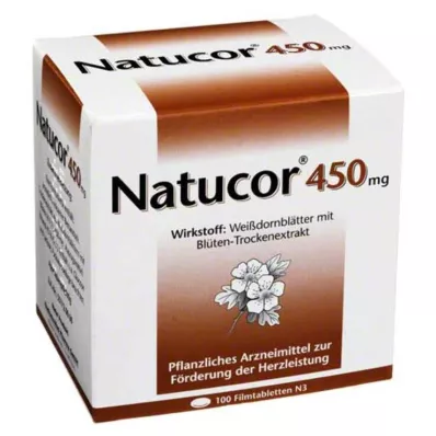 NATUCOR 450 mg filmdrasjerte tabletter, 100 stk NATUCOR 450 mg filmdrasjerte tabletter, 100 stk