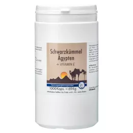 SCHWARZKÜMMEL ÄGYPTEN+E kapsler, 1000 kapsler
