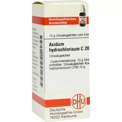ACIDUM HYDROCHLORICUM C 200 globuler, 10 g ACIDUM HYDROCHLORICUM C 200 globuler, 10 g