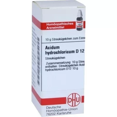 ACIDUM HYDROCHLORICUM D 12 globuler, 10 g