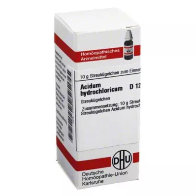 ACIDUM HYDROCHLORICUM D 12 globuler, 10 g