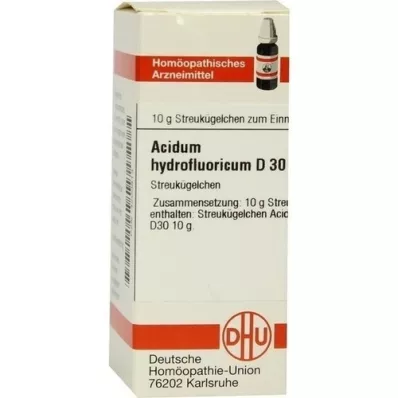 ACIDUM HYDROFLUORICUM D 30 globuler, 10 g