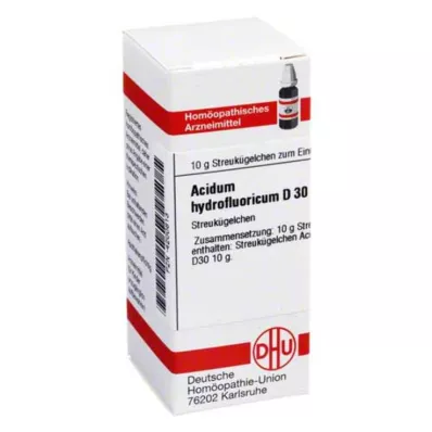 ACIDUM HYDROFLUORICUM D 30 globuler, 10 g ACIDUM HYDROFLUORICUM D 30 globuler, 10 g