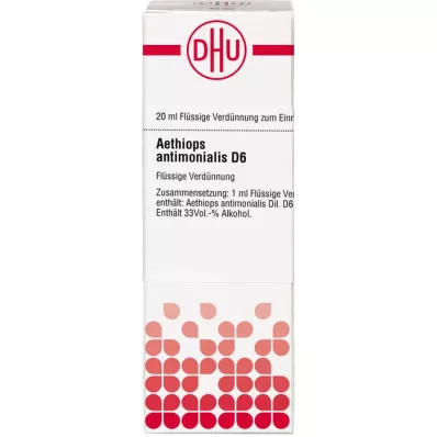 AETHIOPS ANTIMONIALIS D 6 Fortynning, 20 ml