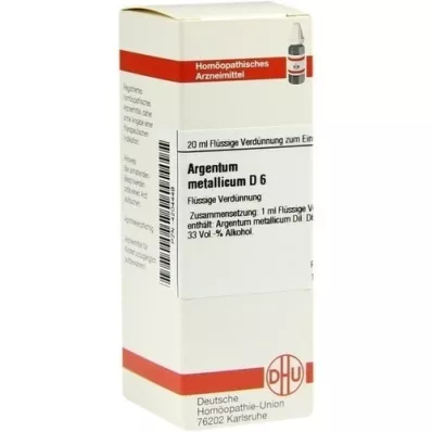 ARGENTUM METALLICUM D 6 Fortynning, 20 ml