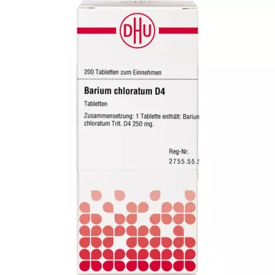 BARIUM CHLORATUM D 4 tabletter, 200 stk