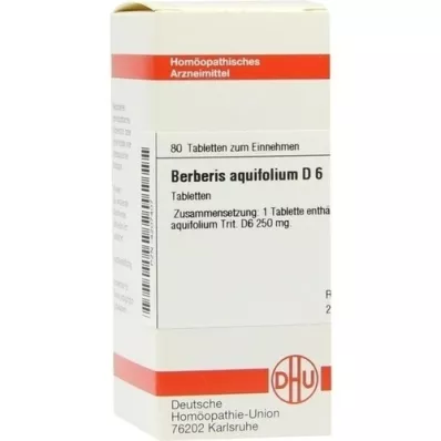 BERBERIS AQUIFOLIUM D 6 tabletter, 80 stk
