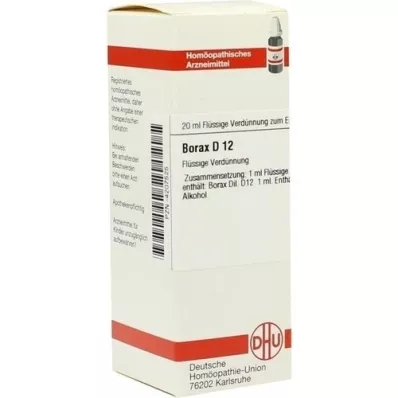 BORAX D 12 Fortynning, 20 ml