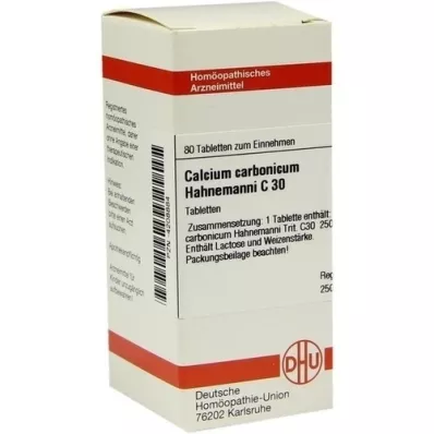CALCIUM CARBONICUM Hahnemanni C 30 tabletter, 80 stk