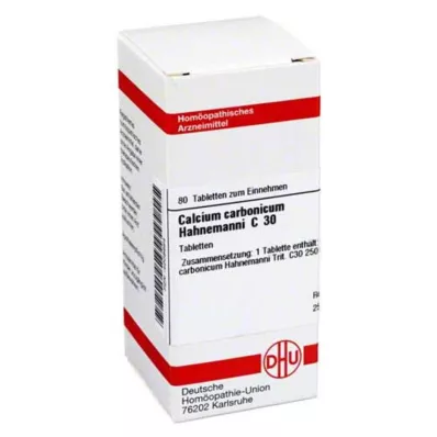 CALCIUM CARBONICUM Hahnemanni C 30 tabletter, 80 stk CALCIUM CARBONICUM Hahnemanni C 30 tabletter, 80 stk