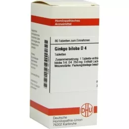 GINKGO BILOBA D 4 tabletter, 80 stk