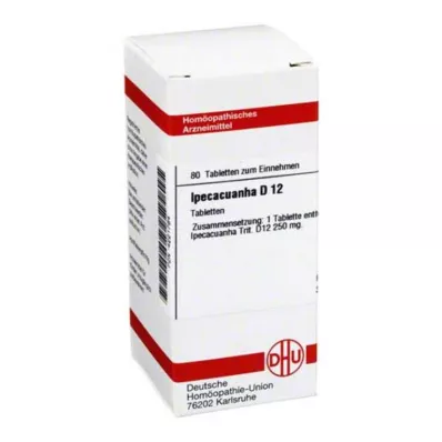 IPECACUANHA D 12 tabletter, 80 stk IPECACUANHA D 12 tabletter, 80 stk