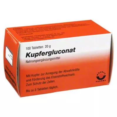 KUPFERGLUCONAT Tabletter, 100 stk